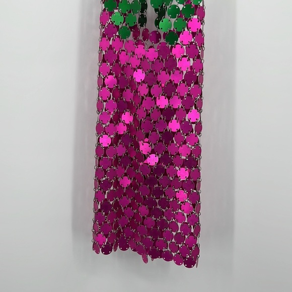 FANNIE SCHIAVONI Cara 2.0 Dress in Pink & Green - Picture 6 of 10
